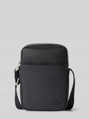 torba na ramię z nadrukiem z logo 'Classic Vertical Camera B' Lacoste Czarny