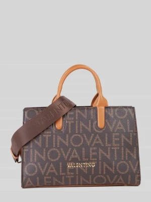 Torba na ramię z nadrukiem z logo model 'REGINA' VALENTINO BAGS Średniobrązowy