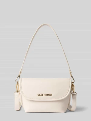 Torba na ramię z napisem z logo model 'HAIL' VALENTINO BAGS Écru