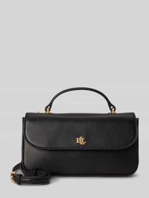 Torba na ramię z naturalnej skóry cielęcej model 'MRCY' Lauren Ralph Lauren Czarny