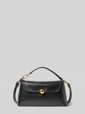 Torba na ramię z naturalnej skóry model 'SFERA' Furla Czarny