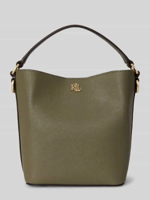 Torba na ramię z naturalnej skóry z odpinanym paskiem na ramię Lauren Ralph Lauren