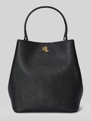 Torba na ramię z naturalnej skóry z odpinanym paskiem na ramię Lauren Ralph Lauren