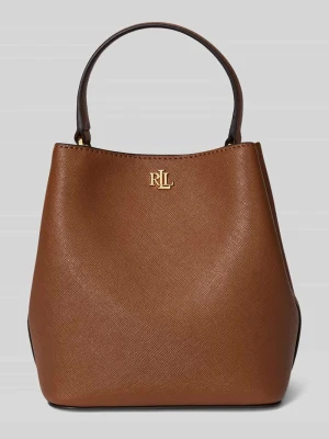 Torba na ramię z naturalnej skóry z odpinanym paskiem na ramię Lauren Ralph Lauren