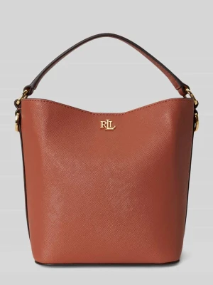 Torba na ramię z naturalnej skóry z odpinanym paskiem na ramię Lauren Ralph Lauren