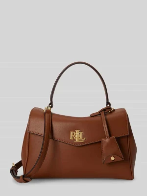 Torba na ramię z naturalnej skóry z odpinanym paskiem na ramię Lauren Ralph Lauren