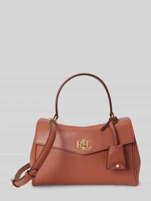 Torba na ramię z naturalnej skóry z odpinanym paskiem na ramię Lauren Ralph Lauren