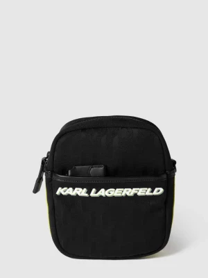 Torba na ramię z obszyciem w kontrastowym kolorze Karl Lagerfeld