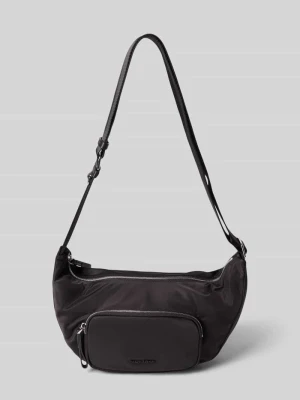 Torba na ramię z obszyciem z naturalnej skóry bydlęcej model ‘NANJA’ Marc O'Polo