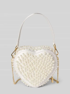 Torba na ramię z ozdobnymi perełkami model ‘Midi Heart’ Weat