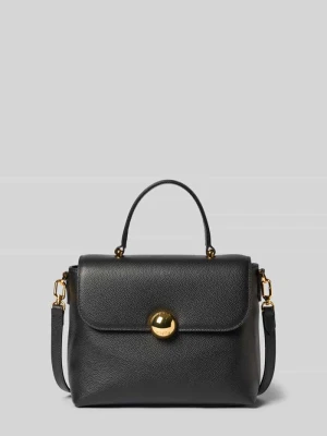 Torba na ramię z prawdziwej skóry model 'MOONLIGHT' Furla Czarny