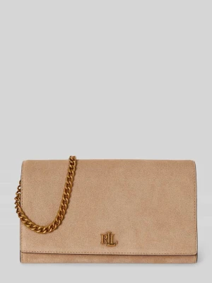 Torba na ramię z prawdziwej skóry z odpinanym łańcuszkiem na ramię Lauren Ralph Lauren