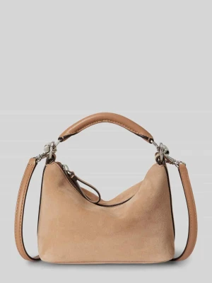 Torba na ramię z prawdziwej skóry z odpinanym paskiem na ramię Lauren Ralph Lauren