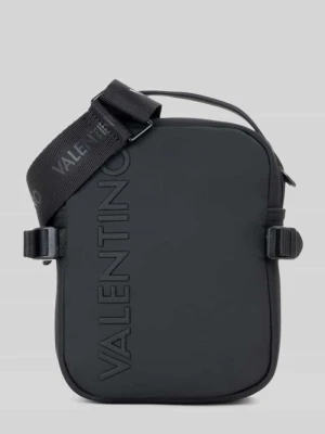 Torba na ramię z wytłaczanym logo model 'AXEL' VALENTINO BAGS Czarny