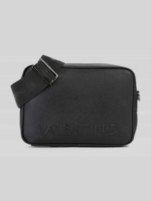 Torba na ramię z wytłaczanym logo model 'ELITE' VALENTINO BAGS Czarny