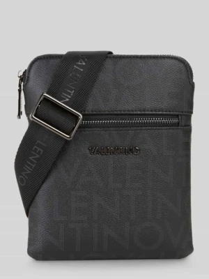 Torba na ramię z wytłaczanym logo model 'KING' VALENTINO BAGS Czarny