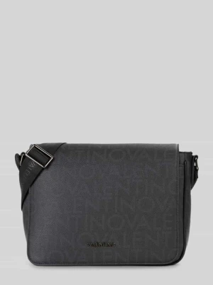 Torba na ramię z wytłaczanym logo model 'KING' VALENTINO BAGS Czarny