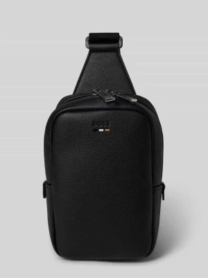 torba na ramię z wytłaczanym logo model 'RAY_SM' Boss Czarny