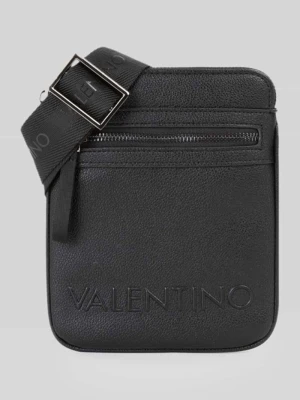 Torba na ramię z wytłoczonym logo model 'ELITE' VALENTINO BAGS Czarny