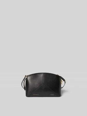Torba na ramię z wytłoczonym logo Victoria Beckham Czarny