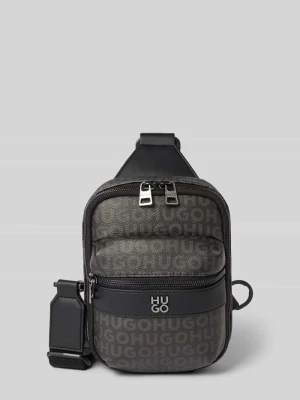 torba na ramię z wzór z logo model 'QUANTIC_M_MONOSTRAP' HUGO