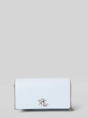 Torba na ramię ze skóry bydlęcej z aplikacją z logo Lauren Ralph Lauren