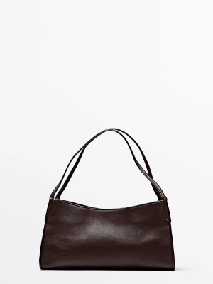 Torba Na Ramię Ze Skóry Nappa - Bordowy - Massimo Dutti - Female