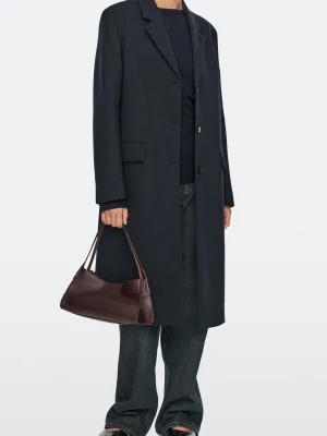 Torba Na Ramię Ze Skóry Nappa - Bordowy - Massimo Dutti - Female