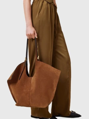 Torba na zakupy AllSaints brązowy