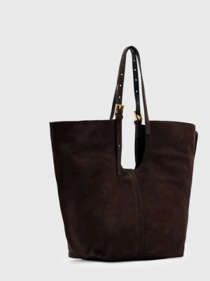 Torba na zakupy AllSaints brązowy