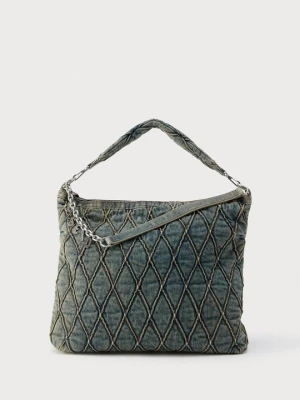 Torba na zakupy Diesel niebieski denim