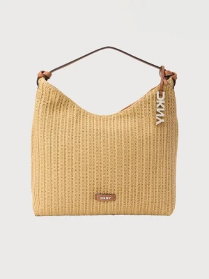 Torba na zakupy DKNY beżowy