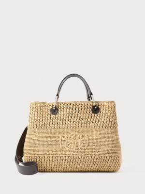 Torba na zakupy Emporio Armani beżowy