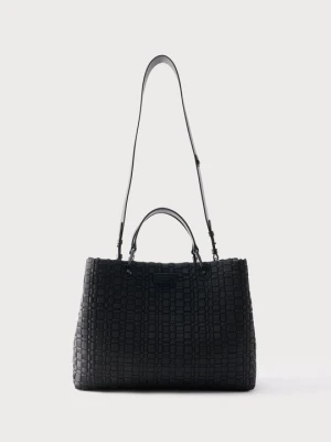 Torba na zakupy Emporio Armani czarny
