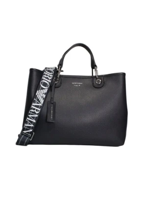 Torba na zakupy Emporio Armani granatowy