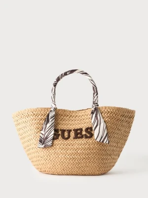 Torba na zakupy Guess brązowy