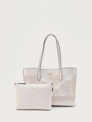 Torba na zakupy Guess mleczny