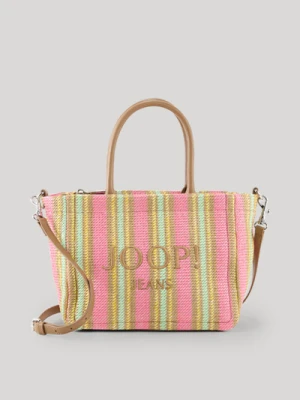 Torba na zakupy Istria Yvette w kolorze różowo-miętowym w paski Joop