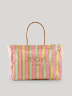 Torba na zakupy Istria Yvette w kolorze różowo-miętowym w paski Joop