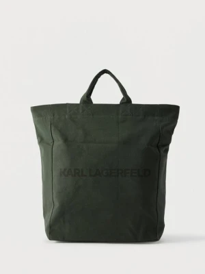Torba na zakupy KARL LAGERFELD ciemnozielony