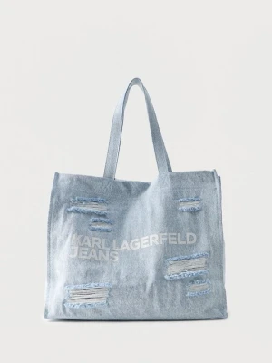 Torba na zakupy KARL LAGERFELD jasnoniebieski denim