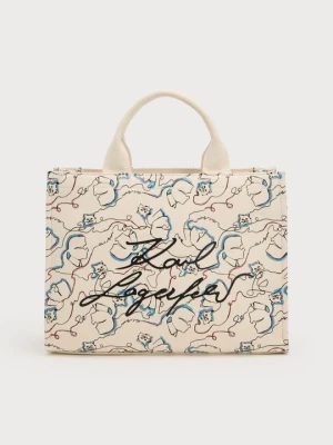Torba na zakupy KARL LAGERFELD mleczny