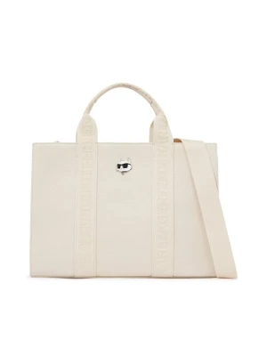 Torba na zakupy KARL LAGERFELD mleczny