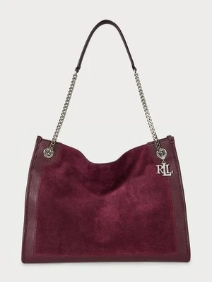 Torba na zakupy Lauren Ralph Lauren bordowy