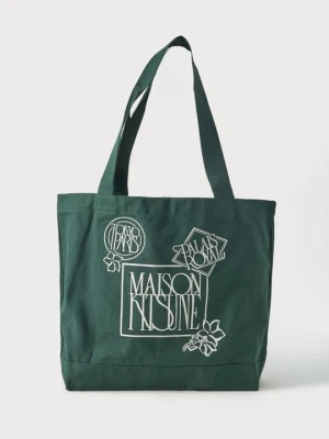 Torba na zakupy Maison Kitsuné zielony