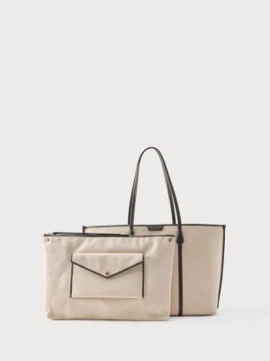 Torba na zakupy Tory Burch beżowy