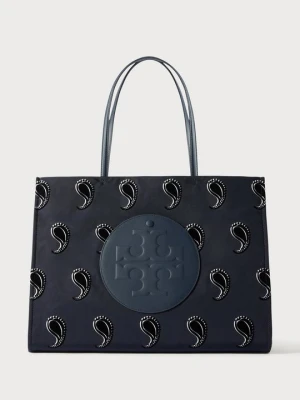 Torba na zakupy Tory Burch granatowy