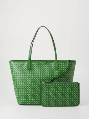 Torba na zakupy Tory Burch zielony