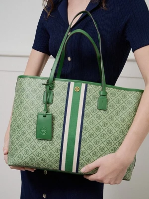 Torba na zakupy Tory Burch żółty
