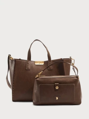 Torba na zakupy U.S. POLO ASSN. ciemnobrązowy